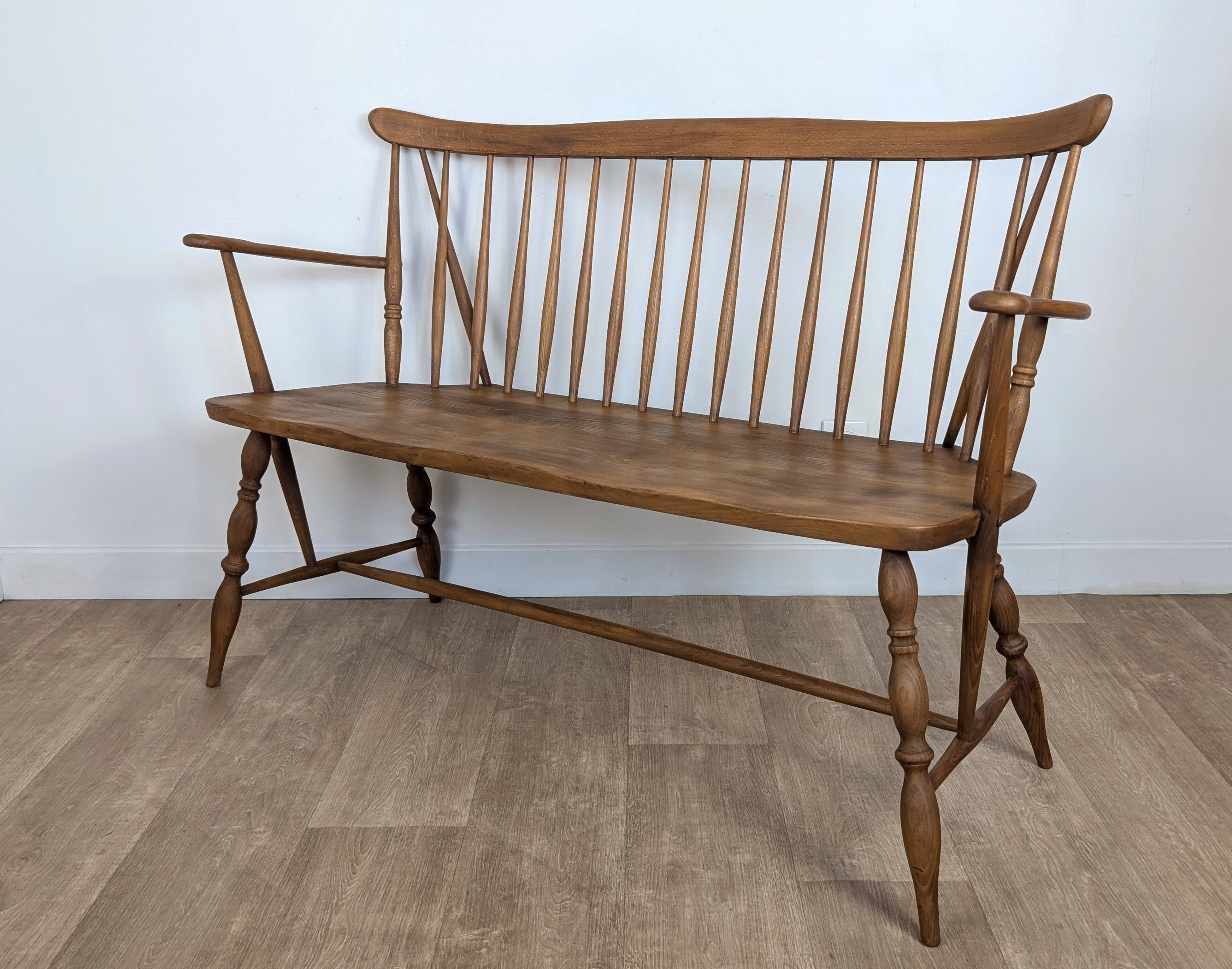 Bench, vintage bench in solid wood