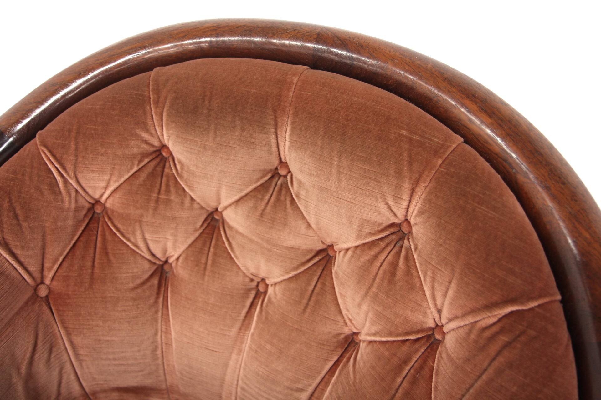 Set of 2 "Fabiola" velvet armchairs, Bröderna Andersson, Sweden, 1960