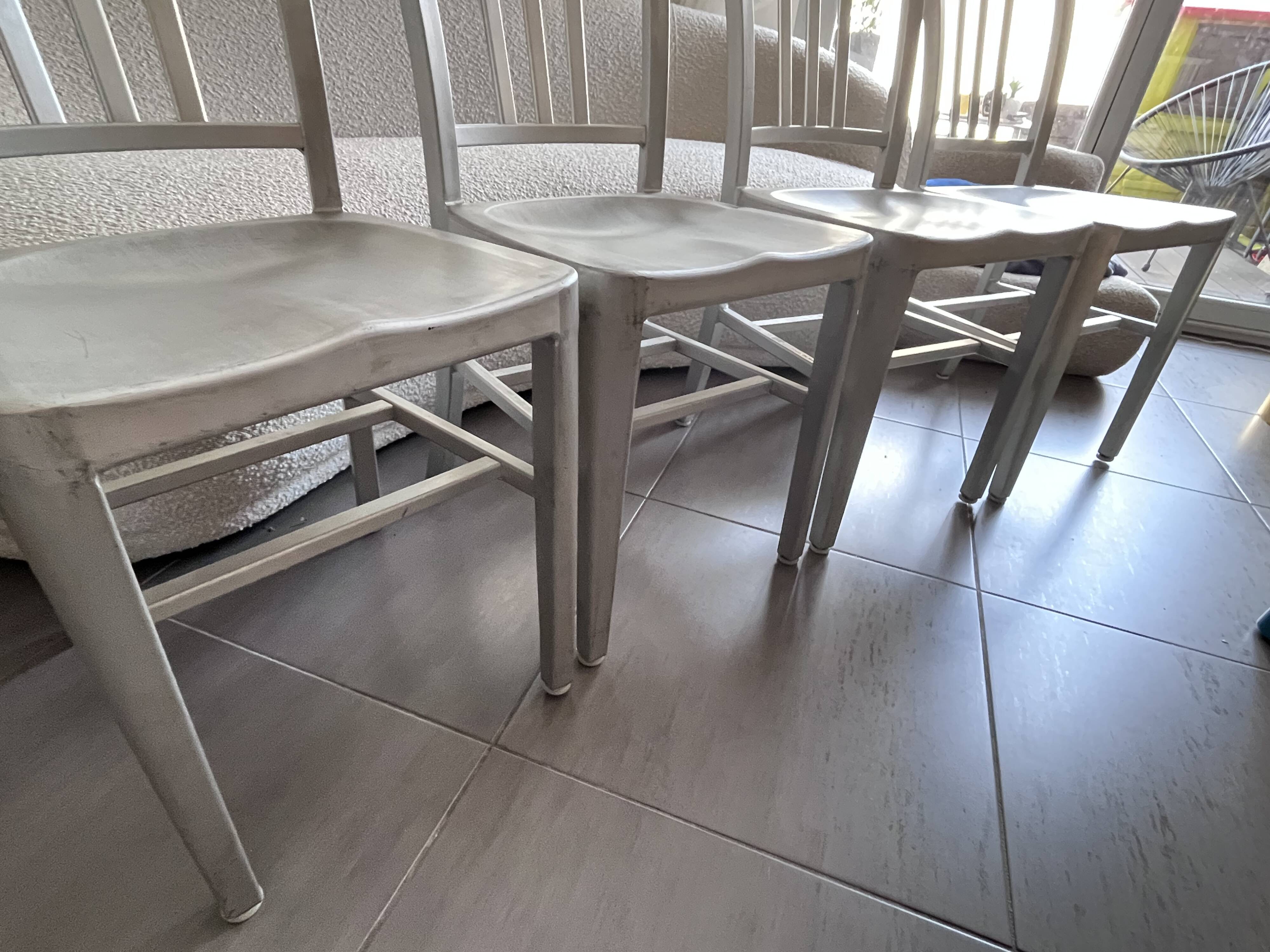 Set of 4 Alcatraz industrial loft chairs