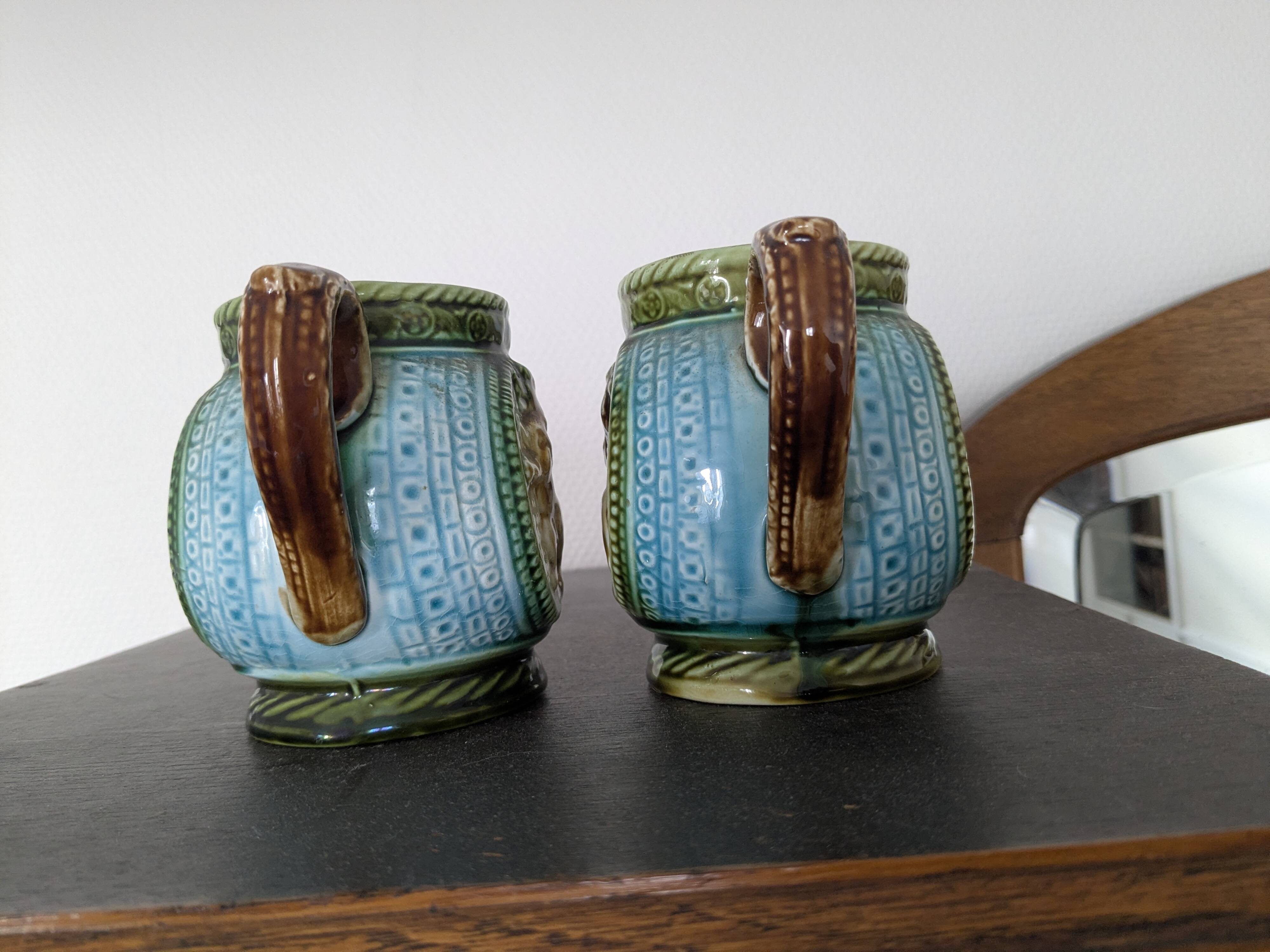 Set of slipware ceramics in Onnaing style