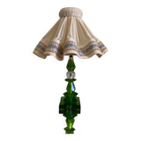 Art Deco Emerald Crystal Lamp