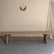 Large solid wood farm benches