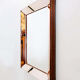Rectangular mirror with pink parclose attributed to Jacques Adnet - circa 1940