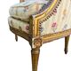 Bergère style Louis XVI en tissu fleuri