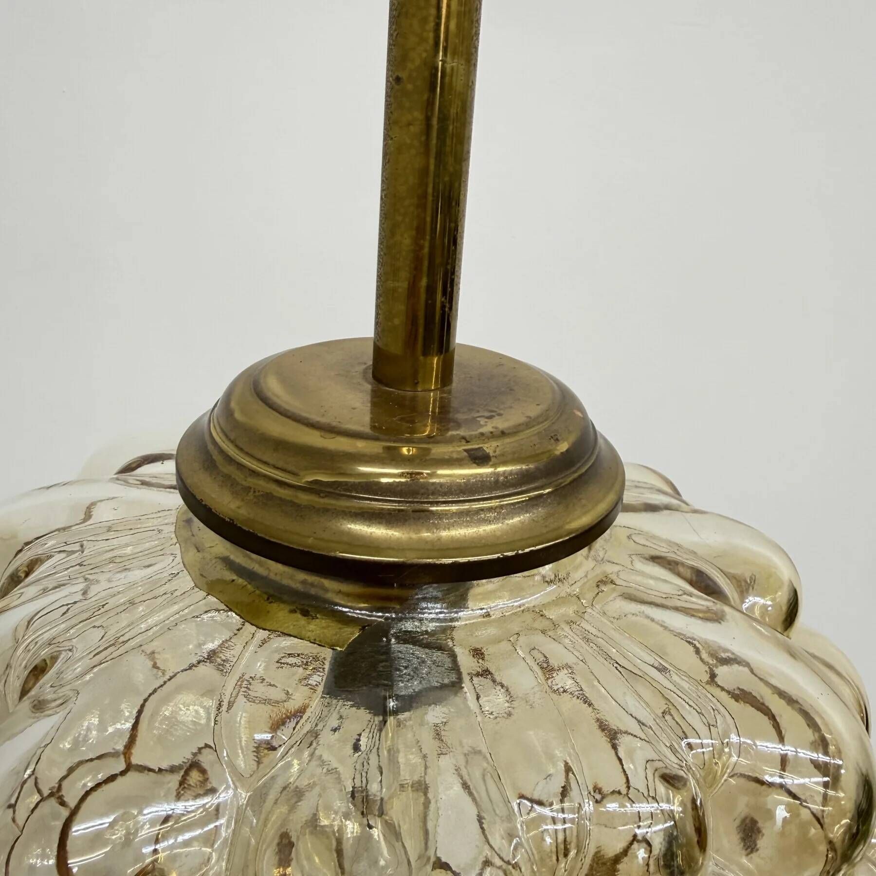 XL Helena Tynell glass bubble hanging lamp pendant, 1970s
