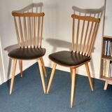 Pair of Baumann compass foot chairs