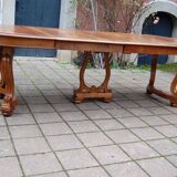 Napoleon III period walnut table from the late 19th century with extensions
