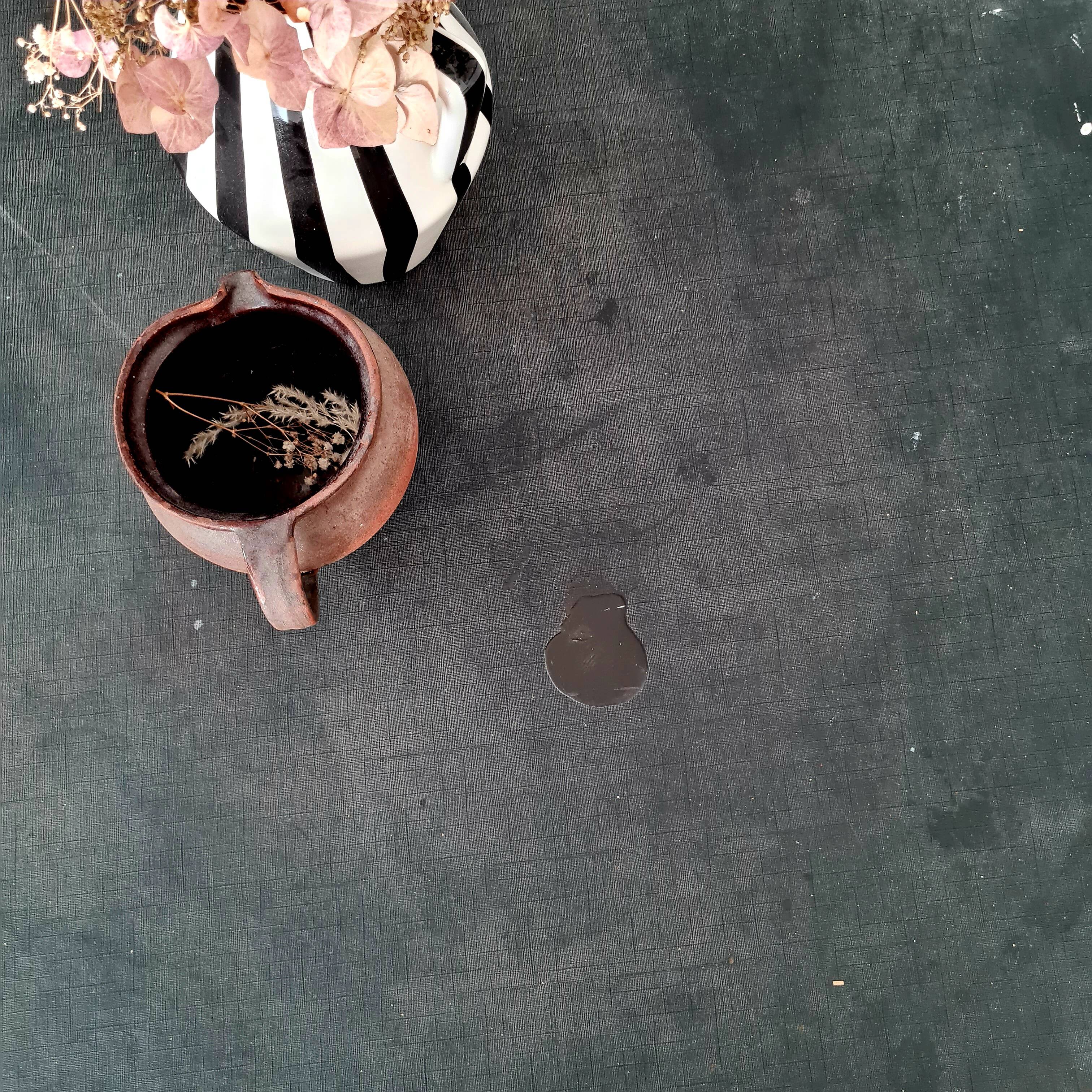 1960s tripod rattan dining table