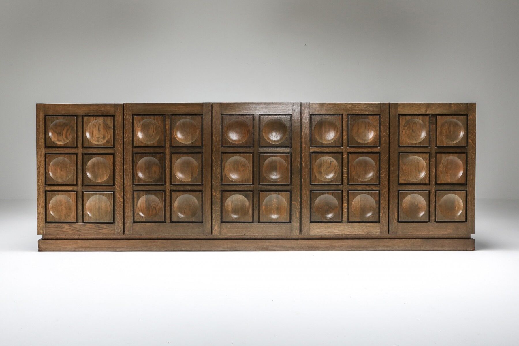 1970 oak graphic buffet