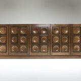 1970 oak graphic buffet