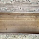 Large stripped oak chest of drawers