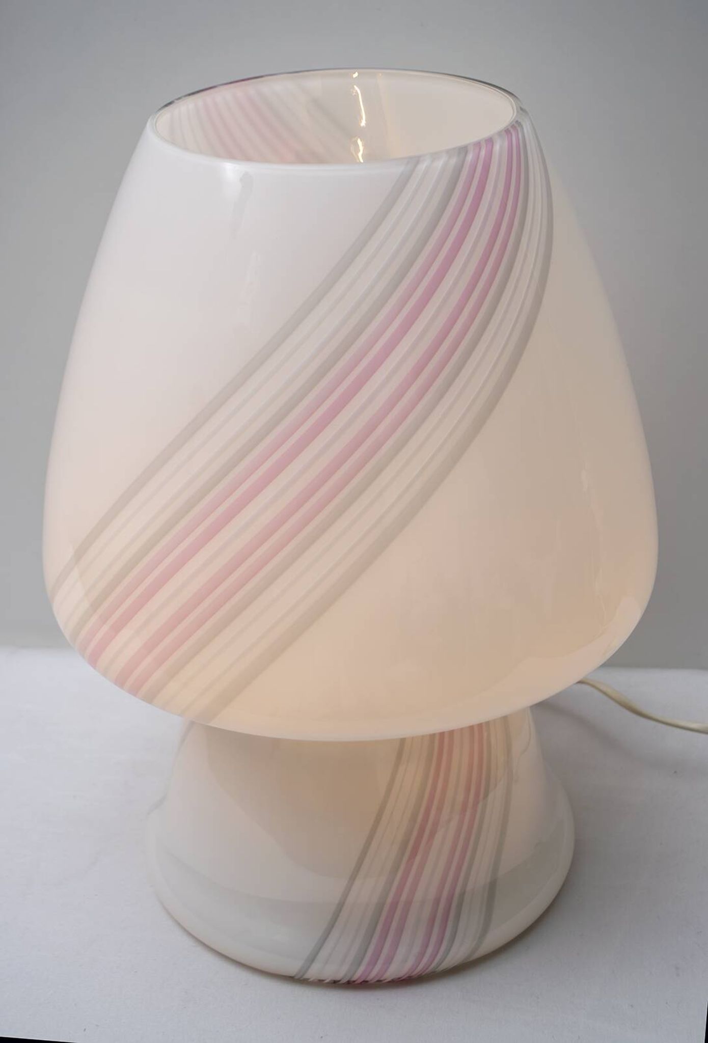 Lampe de table moderne en verre de Murano, "Incamiciato", 1980