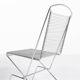 Set of 4 Vintage Architectural steel wire chairs, Italy