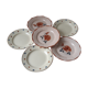 Set of 6 flat plates mismatched Digoin Sarreguemines