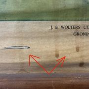 Vintage linen school chart – In the North Sea