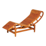 Teak chaise longue - in the spirit of Le Corbusier's LC4 chair