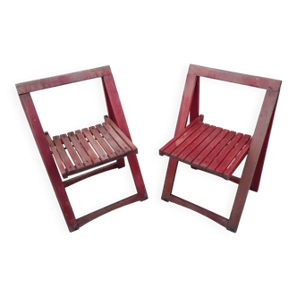 Pair of vintage ALDO JACOBER folding chairs