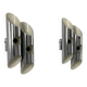 Pair of double wall lights, chrome metal, France, 1960