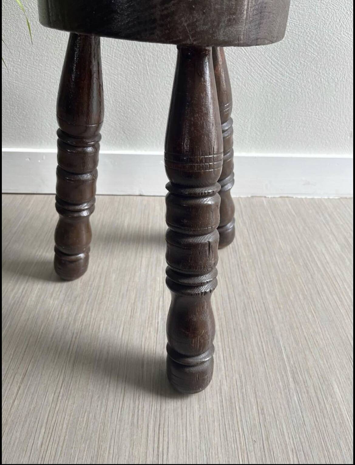 Wooden tripod stool