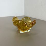 Murano Glass "Honey Bubble" Bowl Element Shell Ashtray Murano, Italy, 1970s