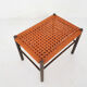 Mid-century sisal and wooden stool, The Netherlands 1950's