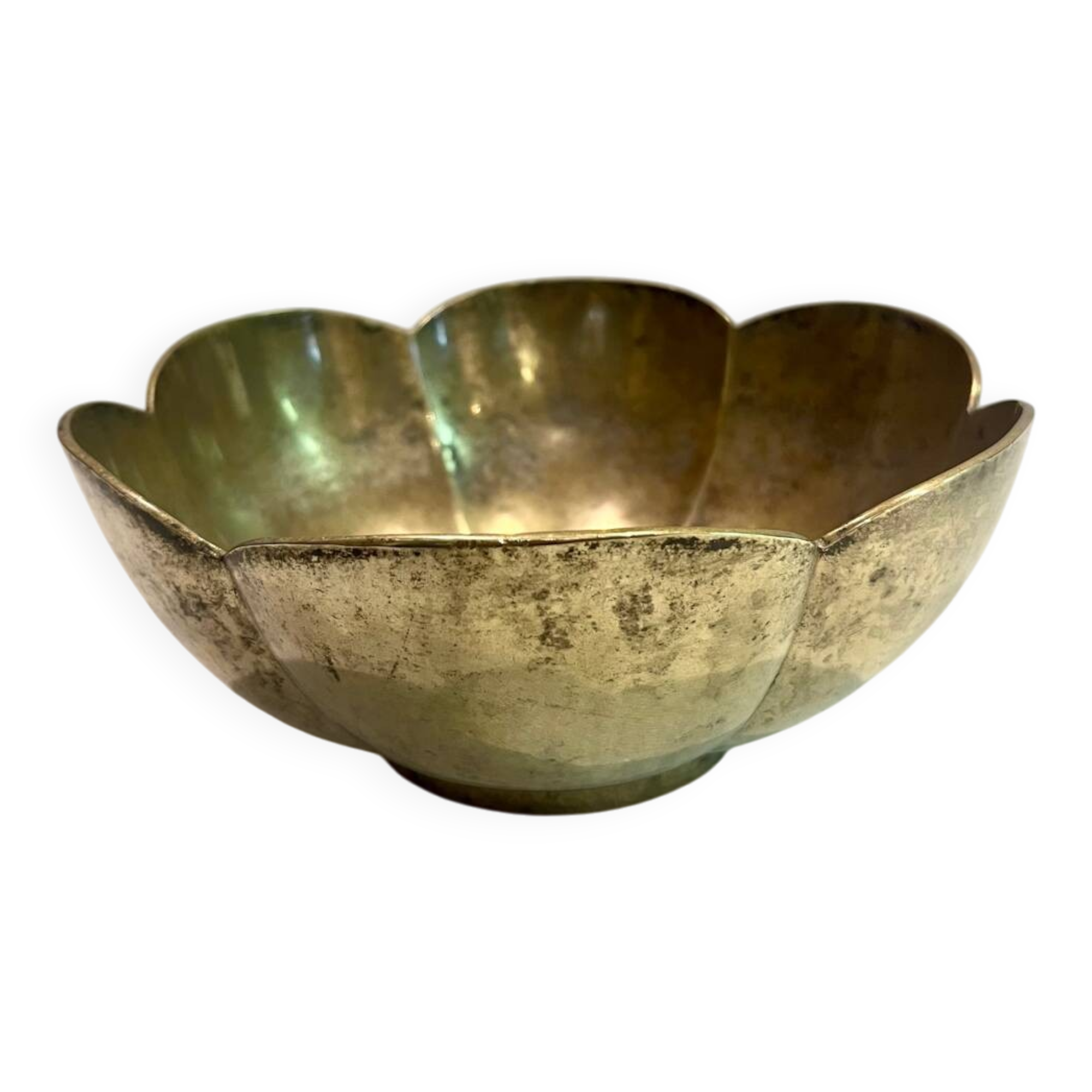 Brass salad bowl