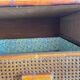 Commode  vintage en rotin et cannage