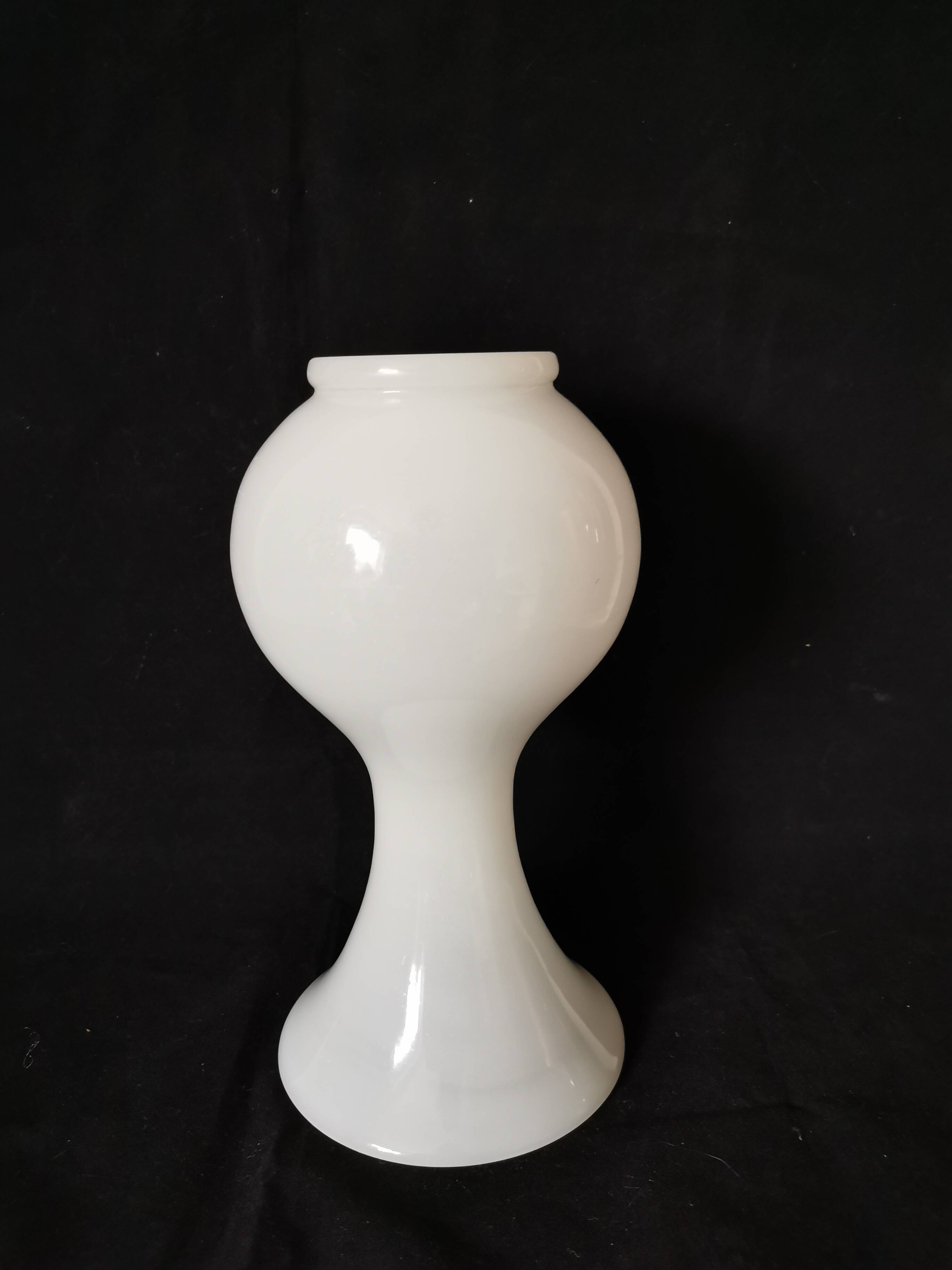white opaline vase