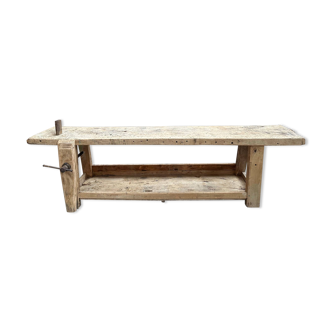 Large beech workbench early 20th century