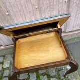 Louis XV solid wood mirrored coffee table