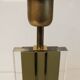 Table lamp in lucite and brass in Hollywood Regency style from the 70s.