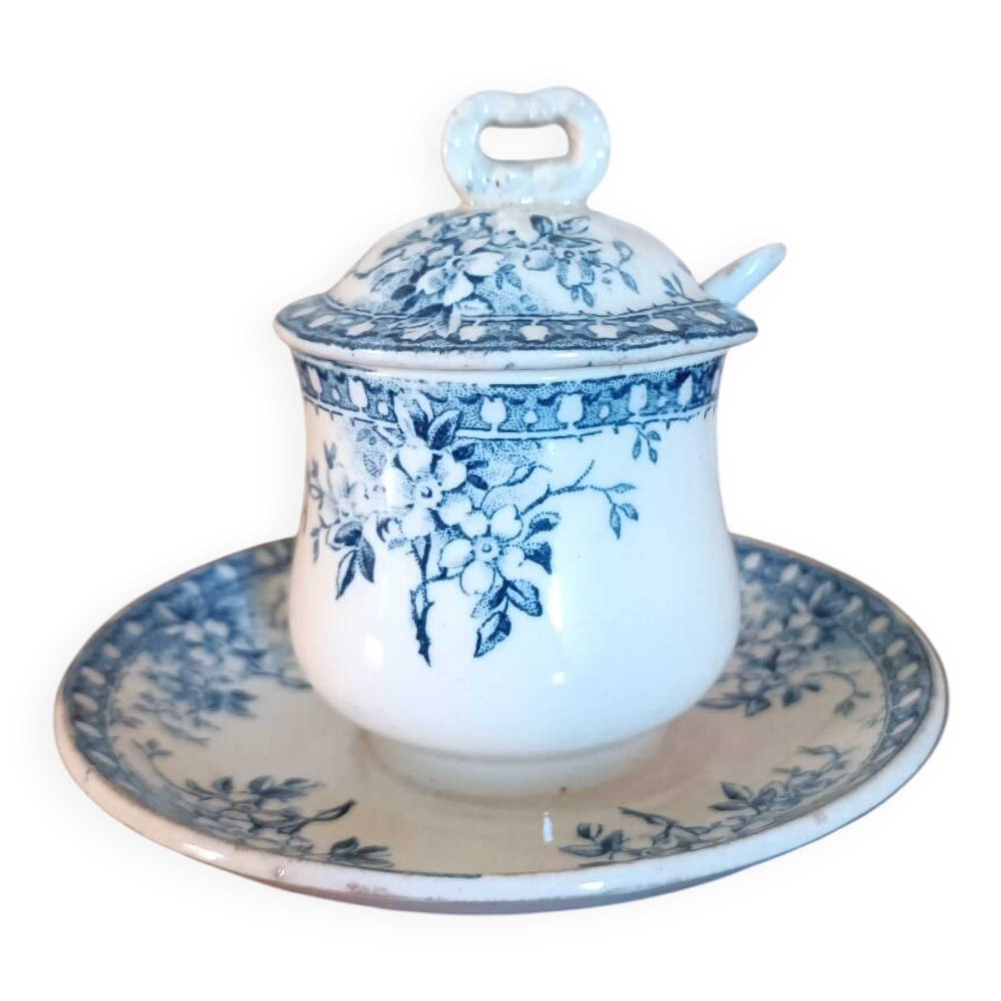 Gien mustard pot ironstone