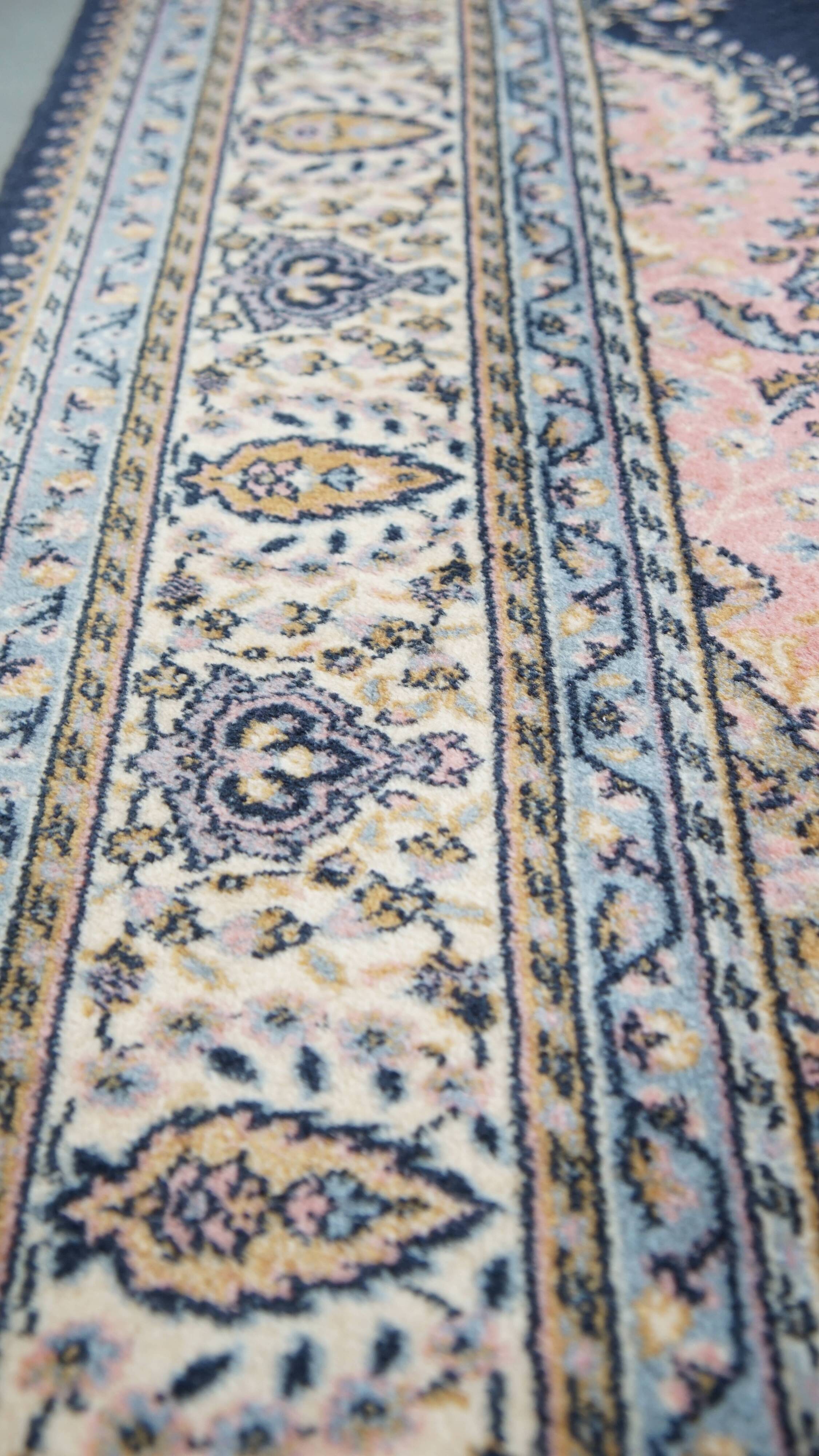Rug in Pink and Dark Blue – 240x170 cm