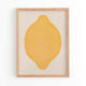 Peinture citron sur papier signée Eawy