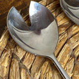 Salad cutlery, silver-plated, bamboo style
