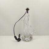 Pied de lampe en verre épais transparent 39 cm
