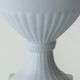Neoclassical blue ceramic table lamp, pleated William Morris Acanthus shade.