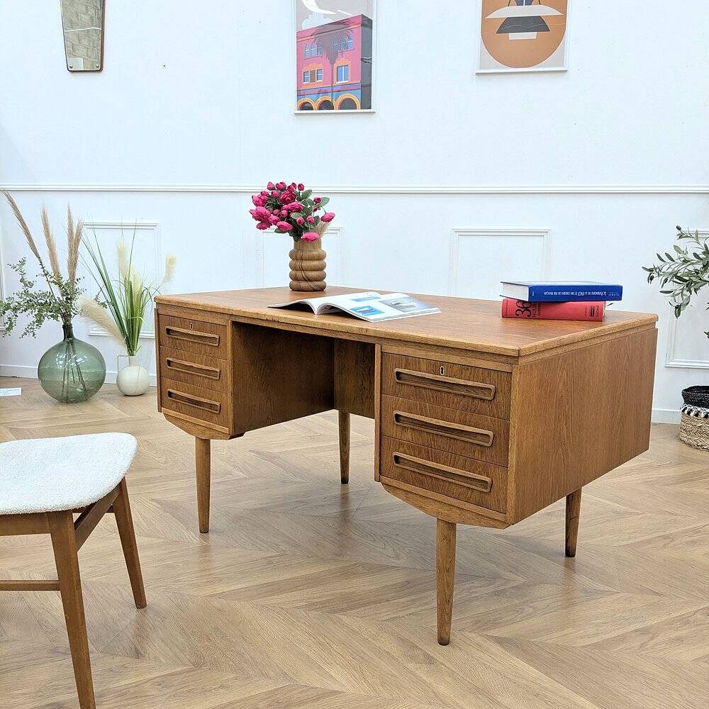 Scandinavian desk J. Svenstrup, double-sided