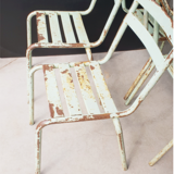 Set of 4 metal chairs