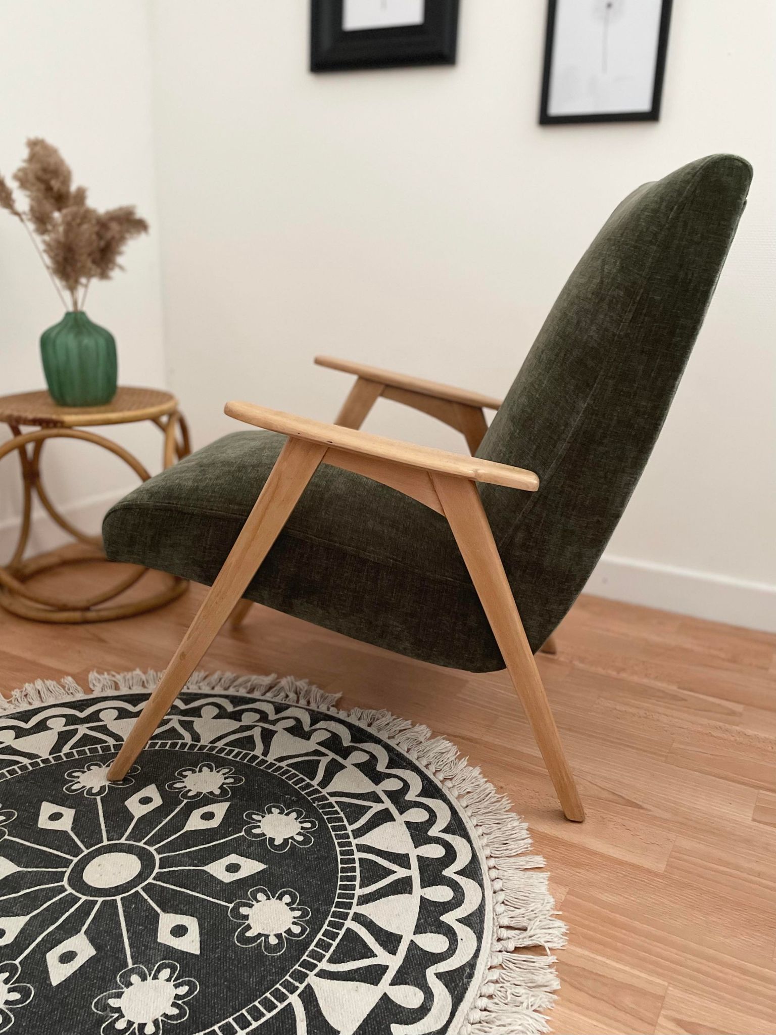 Fauteuil, esprit scandinave années 50/60, restauré