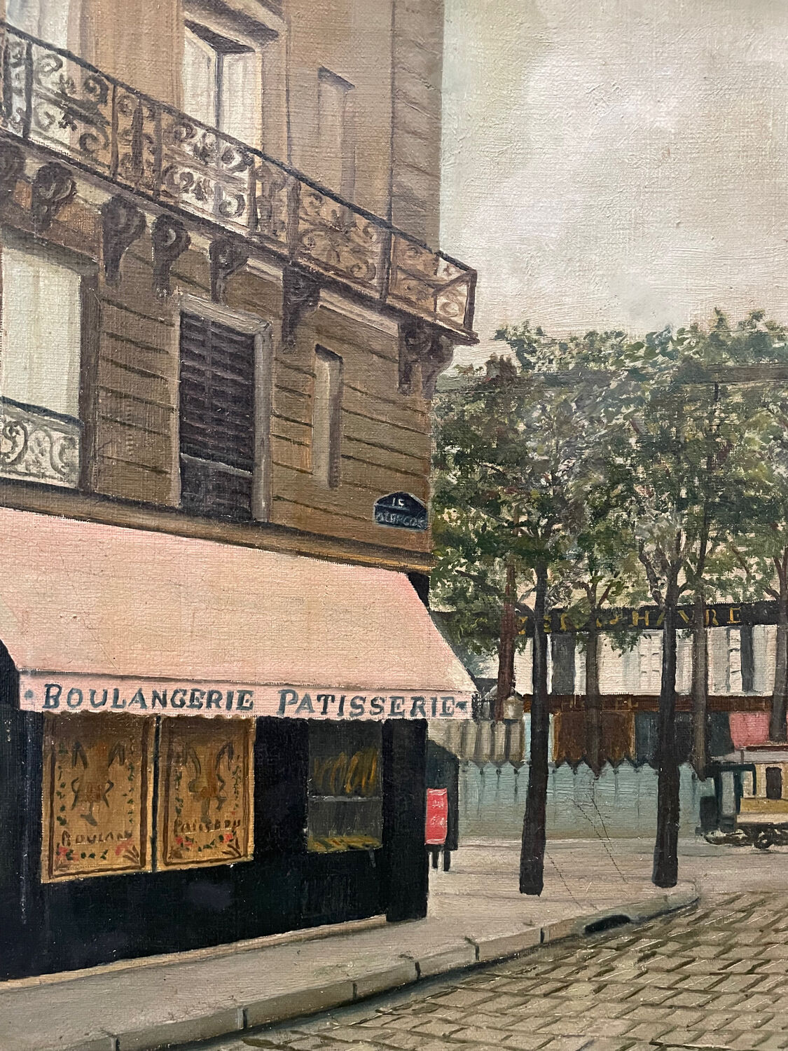 Tableau vue de Paris, Boulangerie Pâtisserie XXe