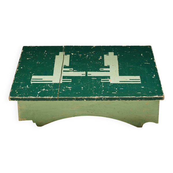 Table d'appoint Art Populaire verte, France, XIXe siècle