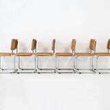 Set of 6 B32 model dining chairs by Marcel Breuer.
