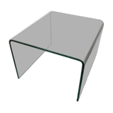 Table basse minimaliste en verre