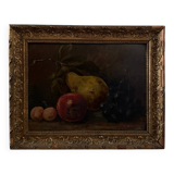 Pair of still lifes, oils on cardboard, fruits, 20th century by L. Gauthier