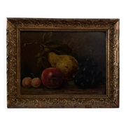 Pair of still lifes, oils on cardboard, fruits, 20th century by L. Gauthier