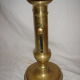 Pair of brass push-up candlesticks, 1940