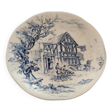 4 assiettes bleus Gien Wedgwood
