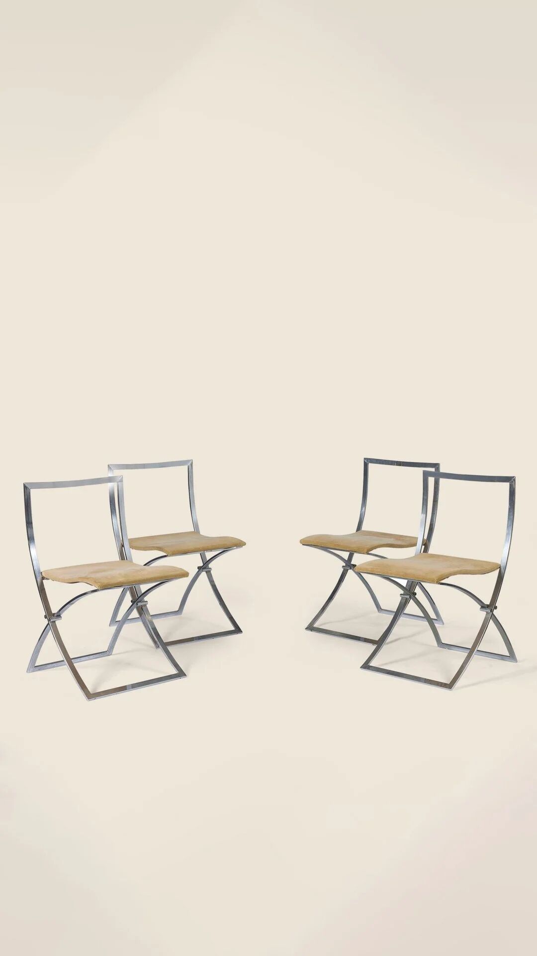 Luisa chairs in chrome steel