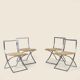 Luisa chairs in chrome steel